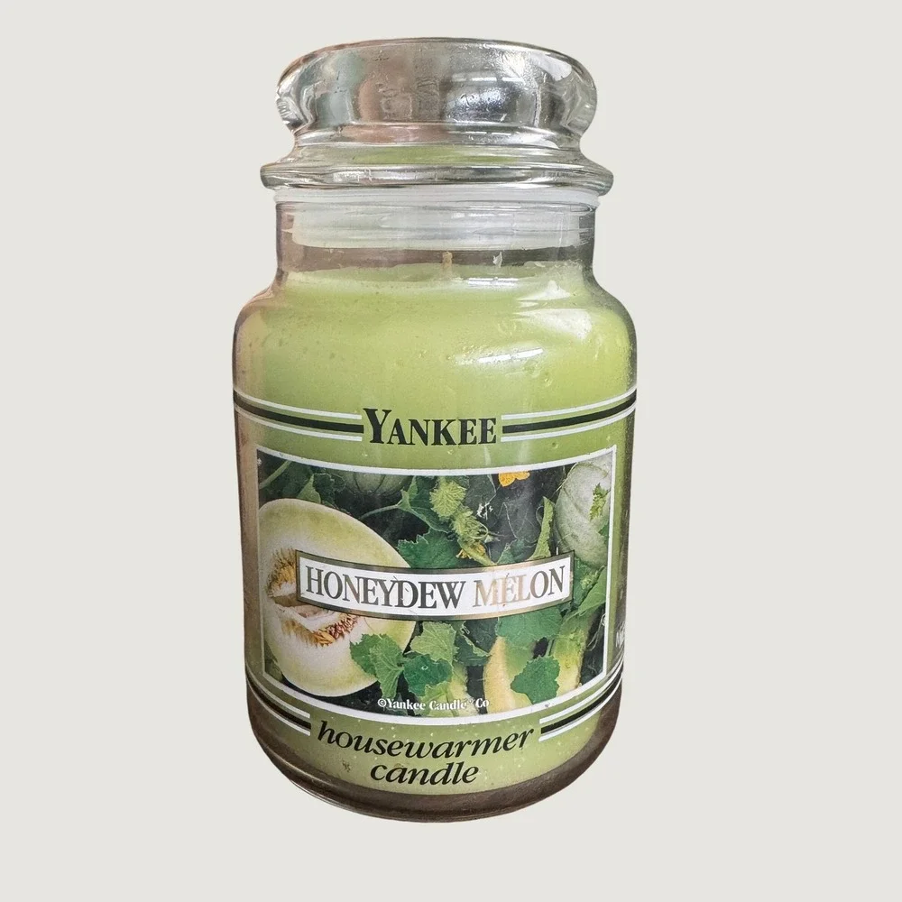 Yankee Candle Honeydew Melon Housewarmer Large Jar 22 oz Retired Scent Green